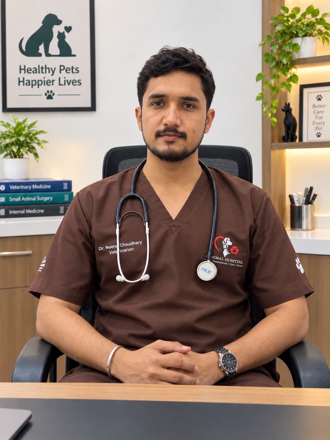 Dr. Neeraj Choudhary, veterinarian at Milli Memorial Dog Hospital
